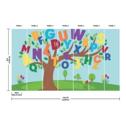Wall Decals<SmileMakers Alphabet Tree Peel & Stick Mural - Office Décor from