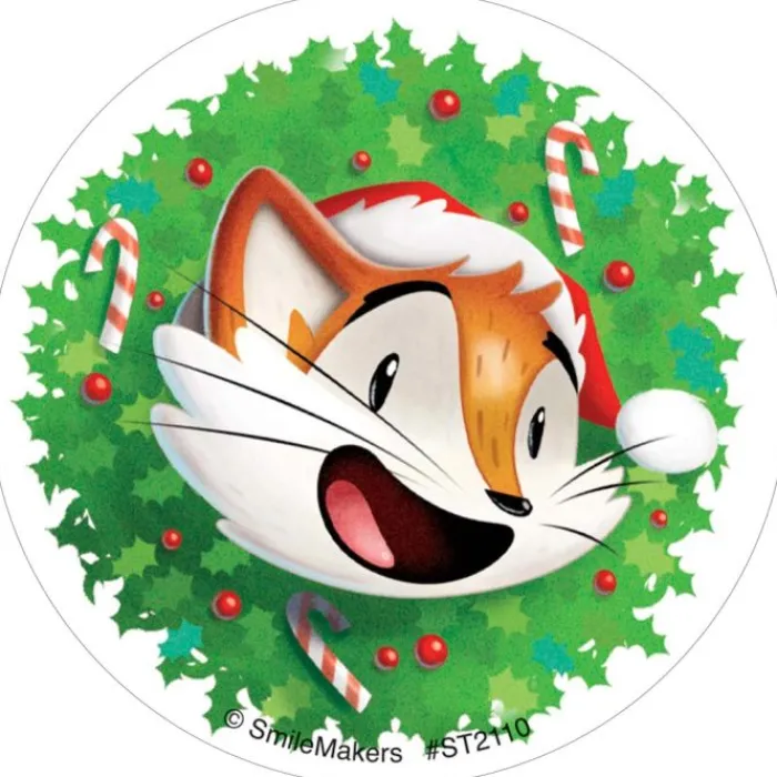 Christmas | Other Fun Stickers<SmileMakers Animals in Santa Hat Stickers
