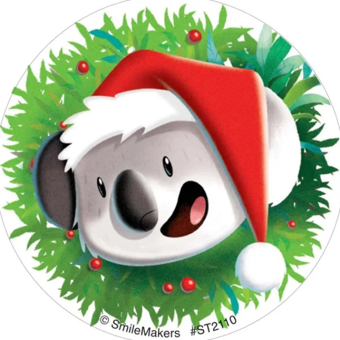 Christmas | Other Fun Stickers<SmileMakers Animals in Santa Hat Stickers