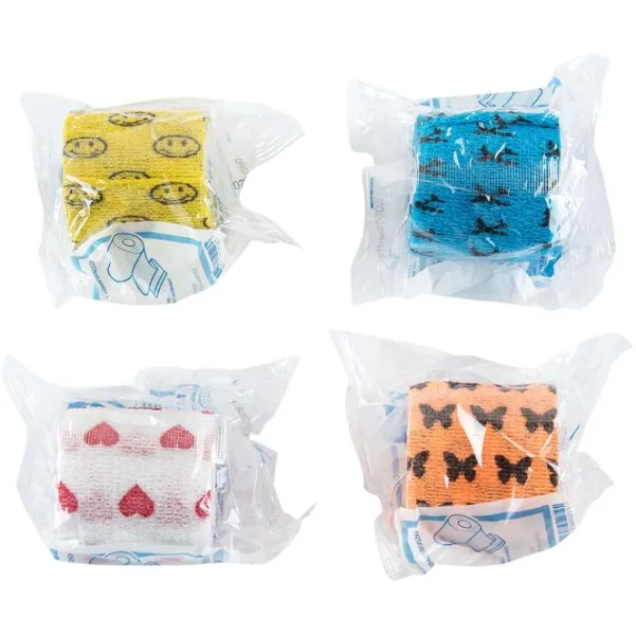 Bandages | Medical Practice Essentials<SmileMakers Assorted Design 2" Cohesive Bandage Rolls - Bandages from