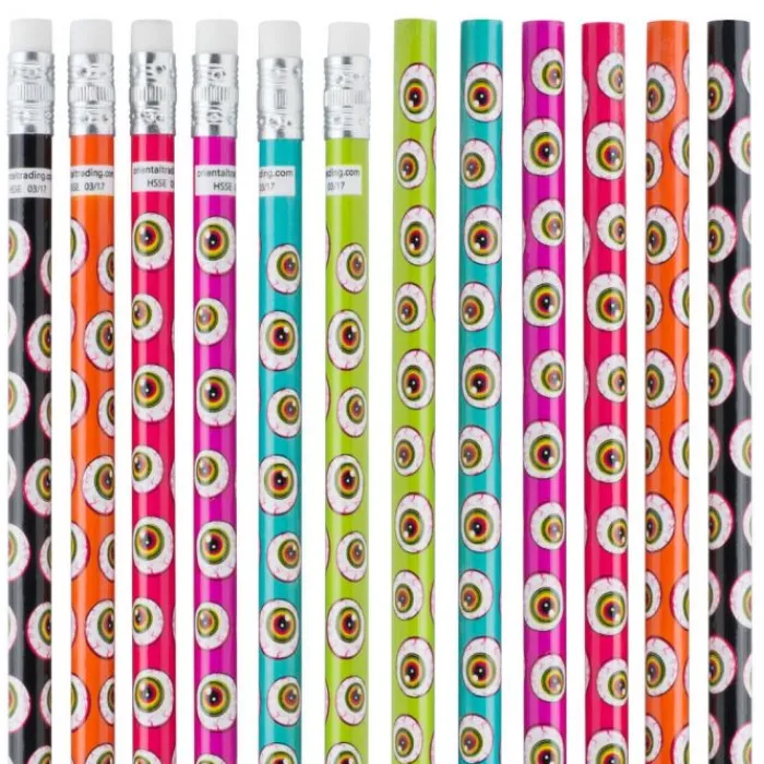Halloween | Pencils & Coloring<SmileMakers Assorted Eyeballs Pencils - Pencils from