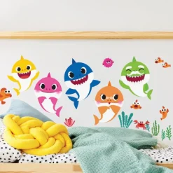 Wall Decals<SmileMakers Baby Shark Assorted Wall Decals - Office Décor from