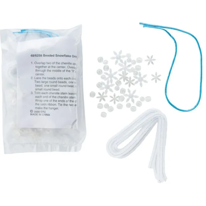 Christmas | Toys<SmileMakers Beaded Snowflake Ornament Craft Kits - Craft Kits from
