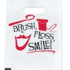 Take Home Bags | Take Home Bags<SmileMakers Black, White, Red Brush Bags - Standard Dental Bags from