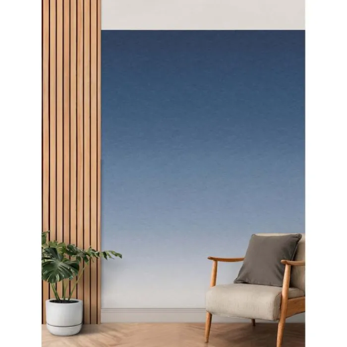 Wall Decals<SmileMakers Blue Aura Ombre Peel & Stick Wallpaper Mural - Office Décor from