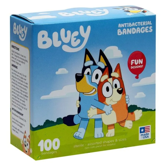 Bandages | Medical Practice Essentials<SmileMakers Bluey Antibacterial Bandages - 100 Count Box - Bandages from