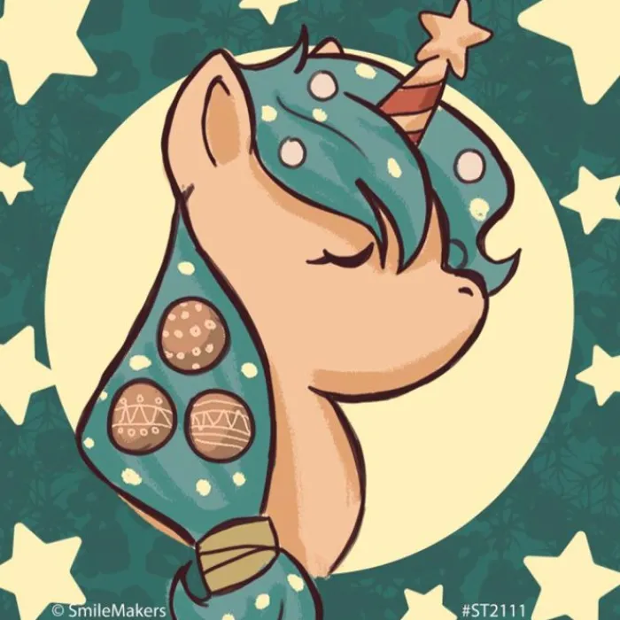 Christmas | Other Fun Stickers<SmileMakers Chibi Holiday Unicorn Stickers