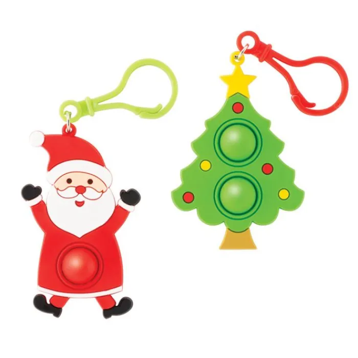 Christmas | Individually Wrapped Toys<SmileMakers Christmas Fidget Popper Backpack Pulls - Backpack Pulls from