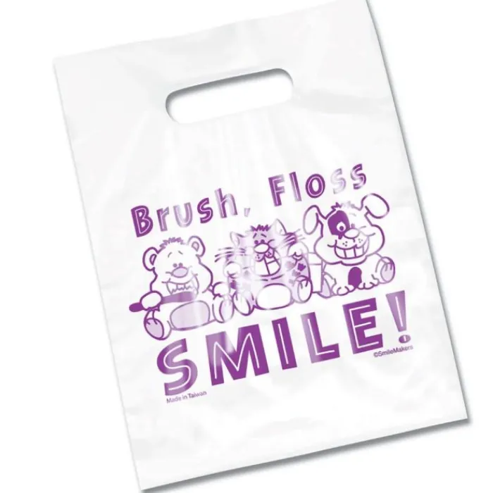 Take Home Bags | Take Home Bags<SmileMakers Clear Bear Brush Bags - Clear Dental Bags from