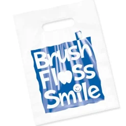 Take Home Bags | Take Home Bags<SmileMakers Clear Brush, Floss, Smile Bags - Clear Dental Bags from