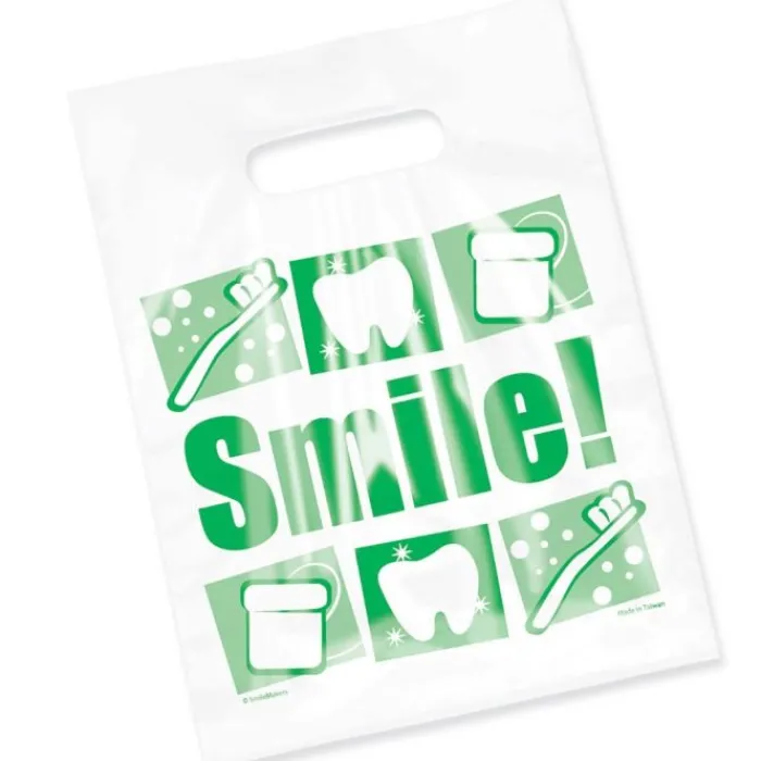 Take Home Bags | Take Home Bags<SmileMakers Clear Green Smile Bags - Take Home Bags from