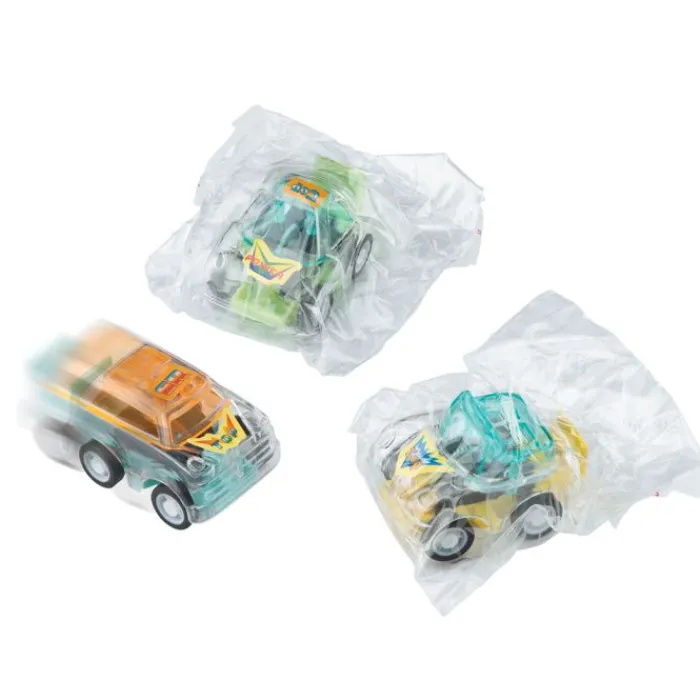 Vehicles | Latex Free Toys<SmileMakers Clear Pullback Cars - Cars Trucks & Motorcycles from