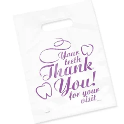 Take Home Bags | Take Home Bags<SmileMakers Clear Thank You Bags - Standard Dental Bags from
