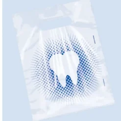 Take Home Bags | Take Home Bags<SmileMakers Clear Tooth & Blue Dots Bags - Clear Dental Bags from