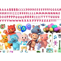 Wall Decals<SmileMakers Cocomelon Giant Wall Decals With Alphabet - Office Décor from