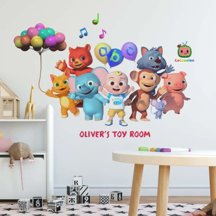 Wall Decals<SmileMakers Cocomelon Giant Wall Decals With Alphabet - Office Décor from