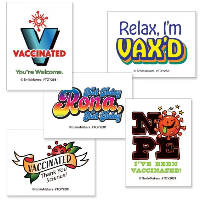 Medical Themed Prizes | Dental Themed Prizes<SmileMakers COVID Vaccination Tattoos - Temporary Tattoos from