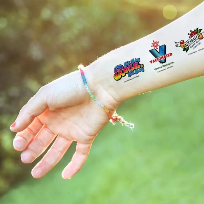 Medical Themed Prizes | Dental Themed Prizes<SmileMakers COVID Vaccination Tattoos - Temporary Tattoos from