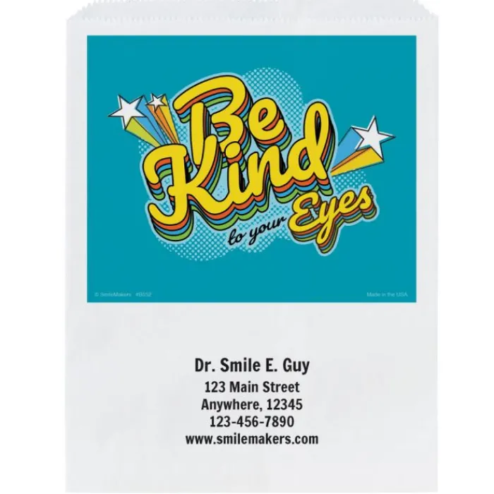 Take Home Bags | Take Home Bags<SmileMakers Custom Be Kind to Your Eyes Paper Bags - Take Home Bags from