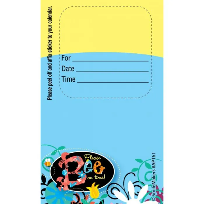 Appointment Cards<SmileMakers Custom Bee On Time Appointment Cards - Appointment Cards from