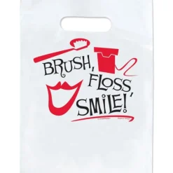 Take Home Bags | Take Home Bags<SmileMakers Custom Black, White, Red Brush Bag - Take Home Bags from