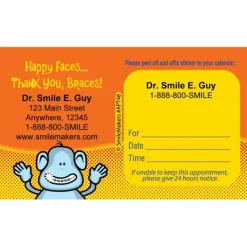 Appointment Cards<SmileMakers Custom Braces Monkey Appointment Cards - Appointment Cards from
