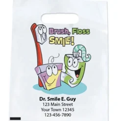 Take Home Bags | Take Home Bags<SmileMakers Custom Brush, Floss, Paste - Custom Dental Bags from