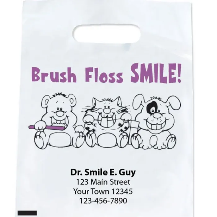 Take Home Bags | Take Home Bags<SmileMakers Custom Brush Floss Smile Bags - Take Home Bags from