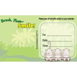 Appointment Cards<SmileMakers Custom BrushFlossSmile Monkey Appointment Cards - Appointment Cards from