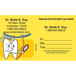Appointment Cards<SmileMakers Custom Brushing Tooth Appointment Cards - Appointment Cards from