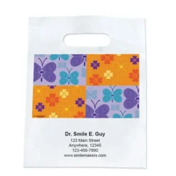 Take Home Bags | Take Home Bags<SmileMakers Custom Butterflies and Flowers Dental Take Home Bags
