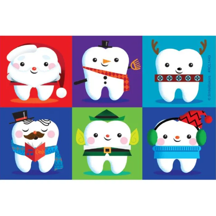 Christmas | Recall Cards<SmileMakers Custom Christmas Teeth Recall Cards - Recall Cards from