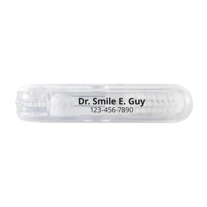 Toothbrushes | Dental Practice Essentials<SmileMakers Custom Clear Folding Travel Toothbrushes - Toothbrushes from
