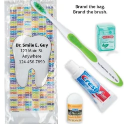 Dental Kits | Dental Practice Essentials<SmileCare Custom Components ™ Adult Smile! Premium Zippered Bag Dental Kits - Dental Kits from SmileMakers