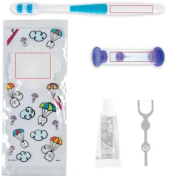 Dental Kits | Dental Practice Essentials<SmileCare Custom Components Youth Dental Paratrooper Zippered Bag Dental Kits with Flossers - Dental Kits from SmileMakers
