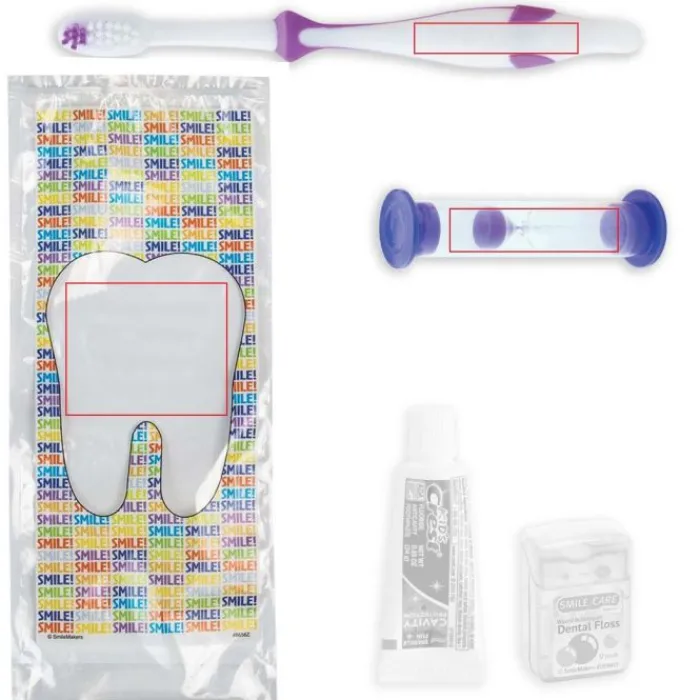 Dental Kits | Dental Practice Essentials<SmileCare Custom Components Youth Smile! Zippered Bag Dental Kits - Dental Kits from SmileMakers