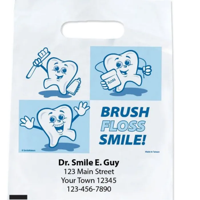 Take Home Bags | Take Home Bags<SmileMakers Custom Dancing Tooth Bags - Fast Delivery Bags from