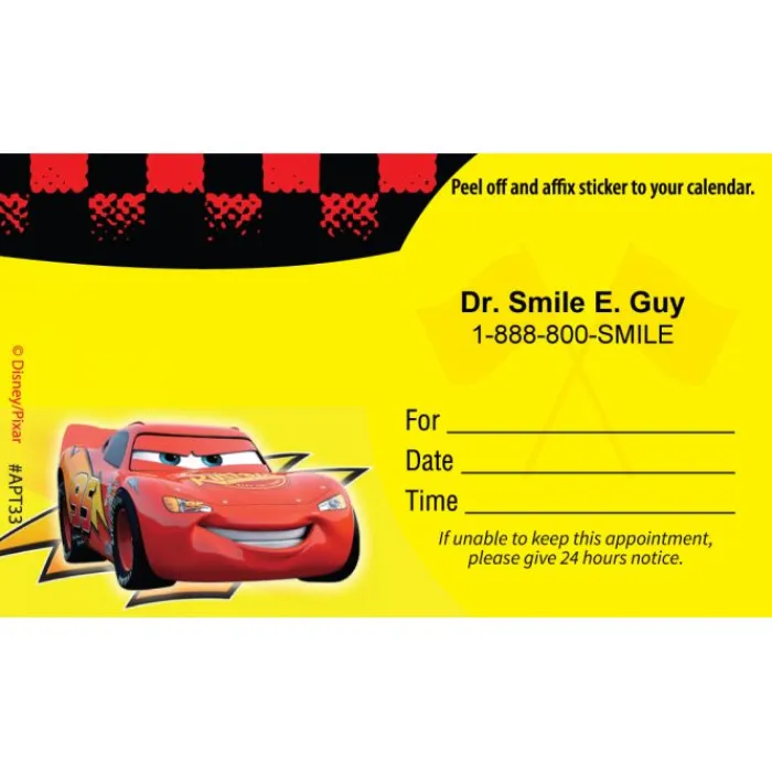 Appointment Cards<SmileMakers Custom Disney Cars Tune-Up Appointment Cards - Appointment Cards from