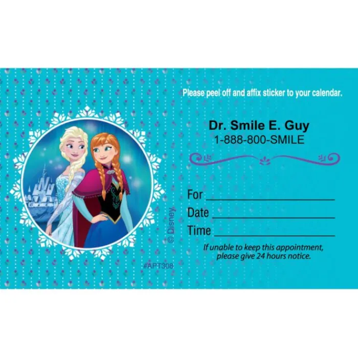 Appointment Cards<SmileMakers Custom Disney Frozen Anna & Elsa Appointment Cards - Appointment Cards from