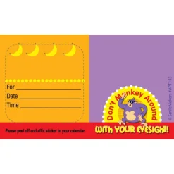 Appointment Cards<SmileMakers Custom Dont Monkey Around Eye Appointment Cards - Appointment Cards from