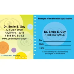 Appointment Cards<SmileMakers Custom Eye Bubbles Sticker Appointment Cards - Appointment Cards from