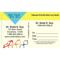 Appointment Cards<SmileMakers Custom Eye Care For All Sticker Appointment Cards - Appointment Cards from