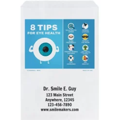 Take Home Bags | Take Home Bags<SmileMakers Custom Eye Health Tips Paper Bags - Take Home Bags from