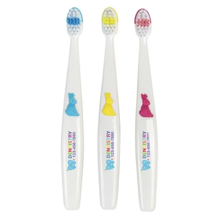 Toothbrushes | Dental Practice Essentials<SmileCare Custom Full Color ™ Toddler Bunny Grip Toothbrushes - Toothbrushes from SmileMakers