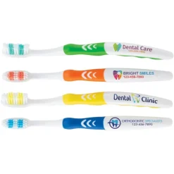 Dental Practice Essentials | Toothbrushes<SmileCare Custom Full Color ™ Adult Ripple Grip Toothbrushes - Case - Toothbrushes from SmileMakers
