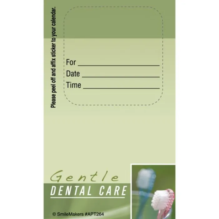 Appointment Cards<SmileMakers Custom Gentle Dental Green Sticker Appointment Cards - Appointment Cards from