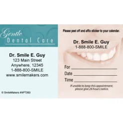 Appointment Cards<SmileMakers Custom Gentle Dental Smile Sticker Appointment Cards - Appointment Cards from