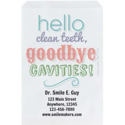 Take Home Bags | Take Home Bags<SmileMakers Custom Goodbye Cavities Paper Bags - Take Home Bags from
