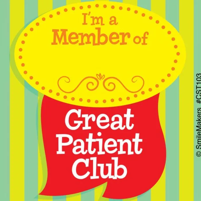 Patient Stickers | Dental Stickers<SmileMakers Custom Great Patient Club Stickers - Custom Stickers from