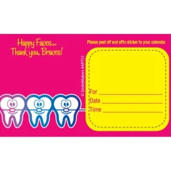 Appointment Cards<SmileMakers Custom Happy Braces Appointment Cards - Appointment Cards from